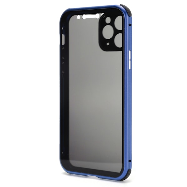 Anti-Peep Magnetisk Adsorpsjon Telefondeksel Front Back Glass Telefondeksel for IPhone 11Pro Blå