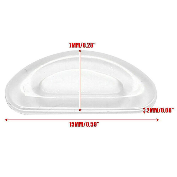 Antislip silikon näskuddar för glasögon, transparenta, 5 par