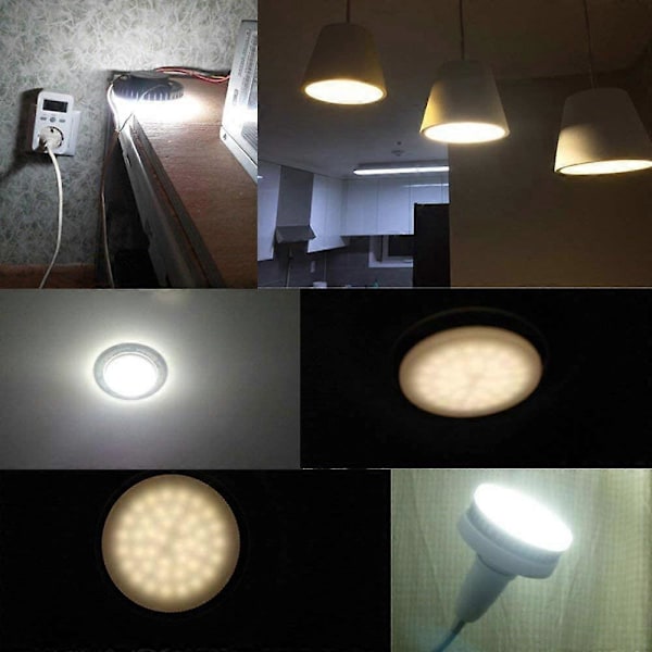 5W Gx53 Super Bright LED Pære 1000lm Kald Hvit Lampe 6000K Tilsvarende 100W Halogenpære for Under Skap og Benkbelysning, Hyller, etc (4 stk,