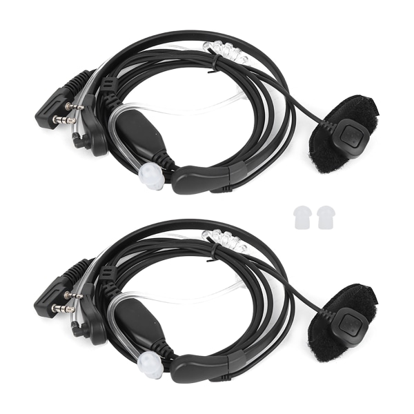 2st tvåvägs radiohörlurar halsmikrofon headset Passar för BaoFeng UV-5R UV-6R UV B5 BF-888S