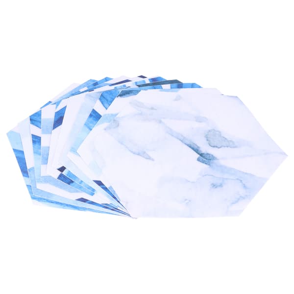 3D-simulerings Hexagonal Kakeldekal PVC Självhäftande Halkfri Golvdekal för Hemmet