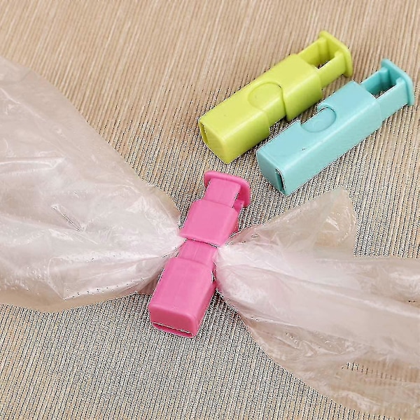 Brødposeklemmer, Slip Grip Easy Squeeze & Lock, Assorteret (blågrønrosa) 12 stk.