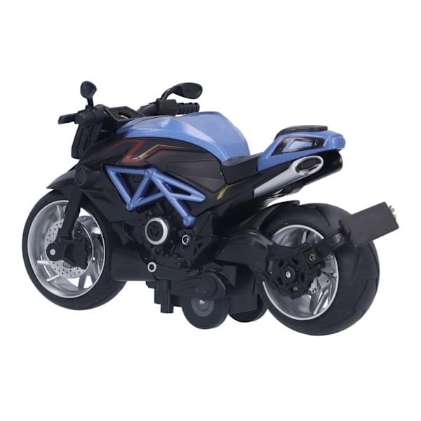 1:12 Motorsykkelmodell Barn Leker Ornamenter Simulering Legering Tilbake Motorsykkelmodell Blå