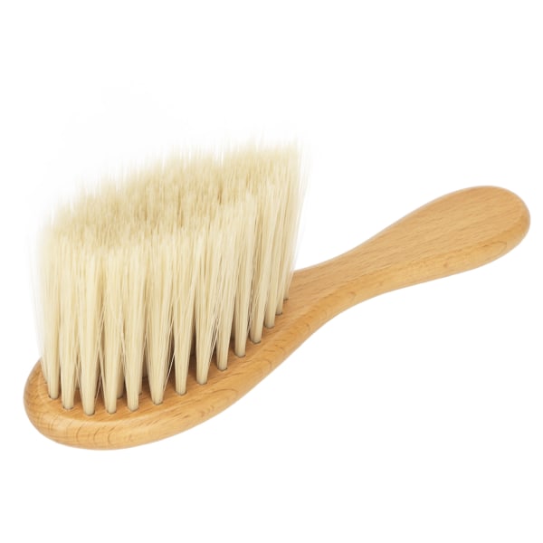 Face Duster Brush Nylon Professionell Bok Trä Soft Clean Neck Duster Borstar för Barber