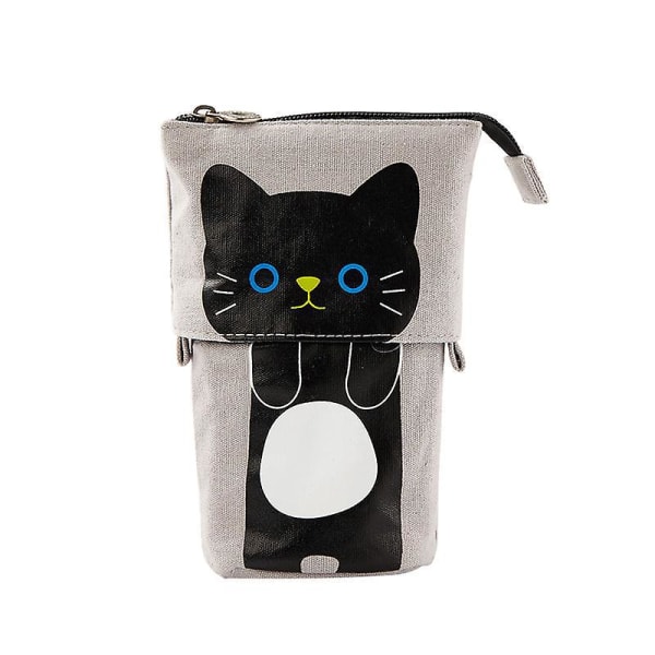 Suloinen musta kissan kynä- ja lyijykynäteline - Pop-up-paperilaatikko