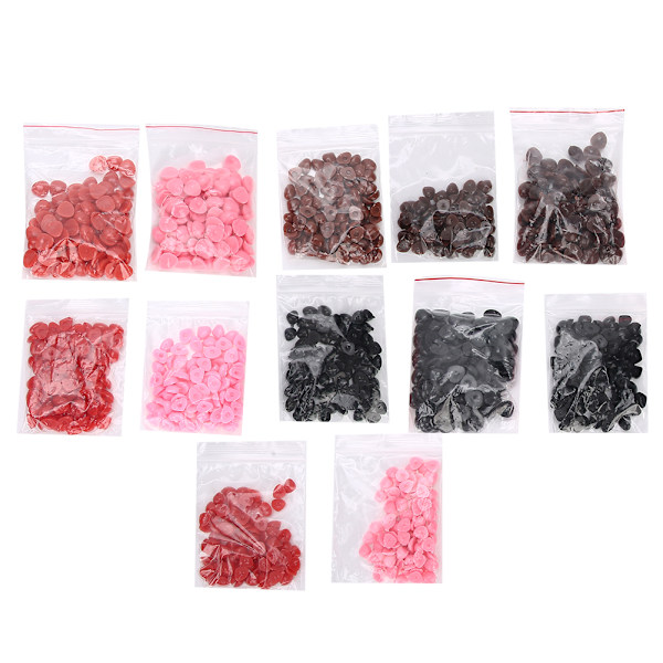 1200 stk dukkeneser i plast, flat simulering, trekantet DIY teddybjørn utstoppede leketøy tilbehør modell A