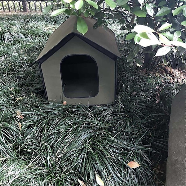 Vandtæt Udendørs Katte-, Hundehus Kattehus Villa Telt Sammenklappeligt Kæledyrsskur