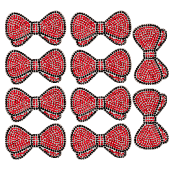 10 stk. Rhinestone-patch, strygejern på krystalapplikation, tegneseriedekoration til DIY-håndværk, sløjfe