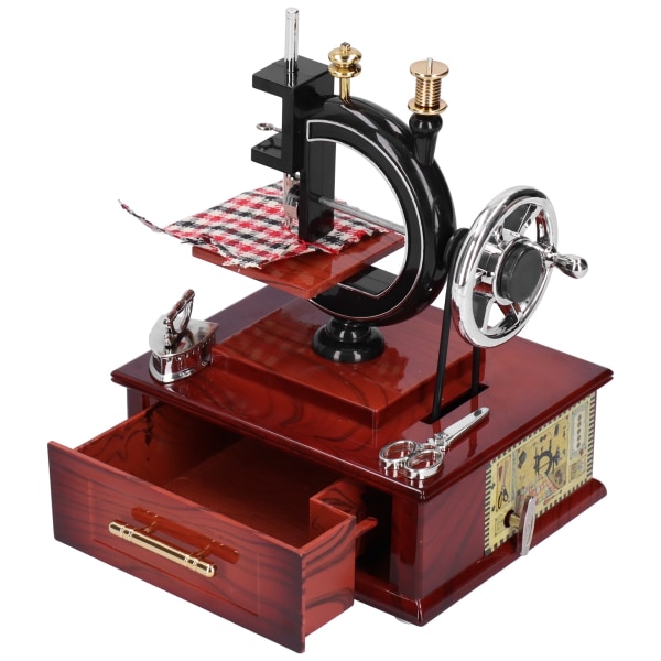 Ompelukone Music Box Kellokoneisto Retro Style Craft Collection Pöydän koristelu