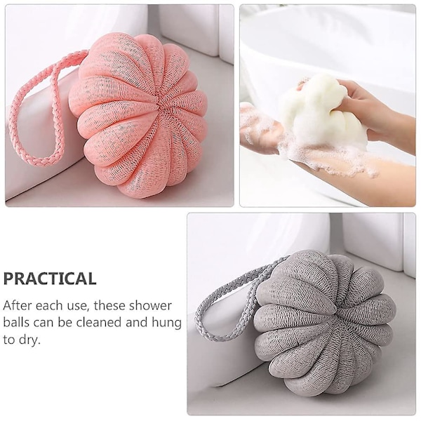 4 Stycken Bad Dusch Loofah Svamp Bad Mesh Puff Duschboll Kroppsskrubb Exfolierande Badsvamp
