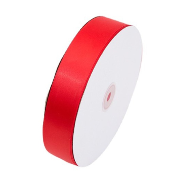 Gift Wrap Ribbon 91m Length Red Polyester Ribbon Roll for Household Cake Shops Gift Shops