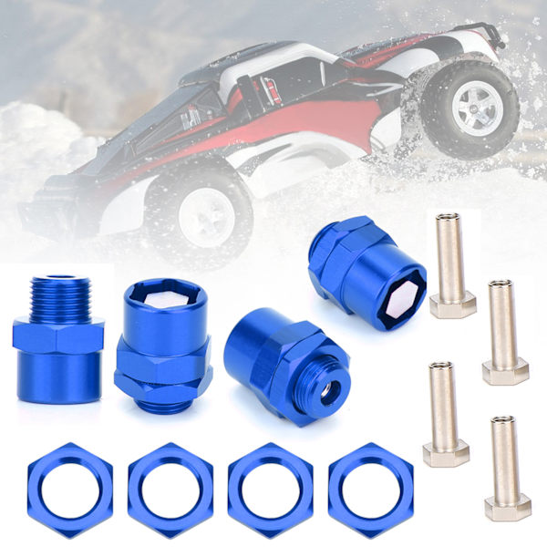 RC-auto 12mm - 17mm pyörän kuusikulmiomuunninsovitin lisävarusteet Sakura D4 HSP 94123 1/10 autolle Sininen