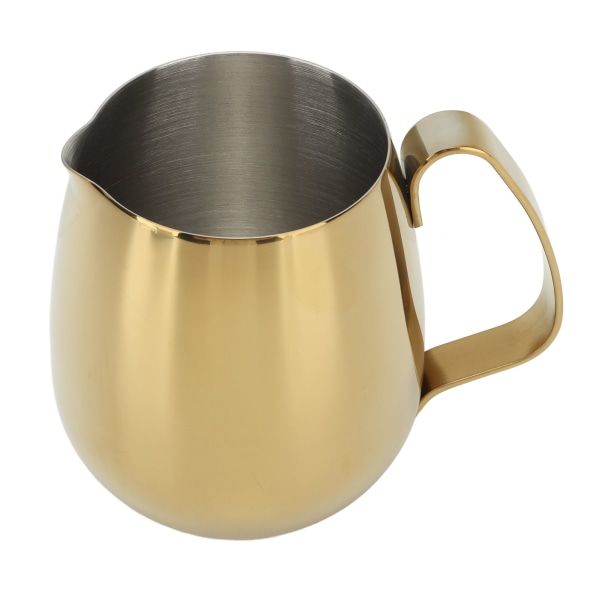 Kaffe Melk Kopp Rustfritt Stål Melkeskummer Mugg Cappuccino Latte Art Melk Mugg Gull 350ml