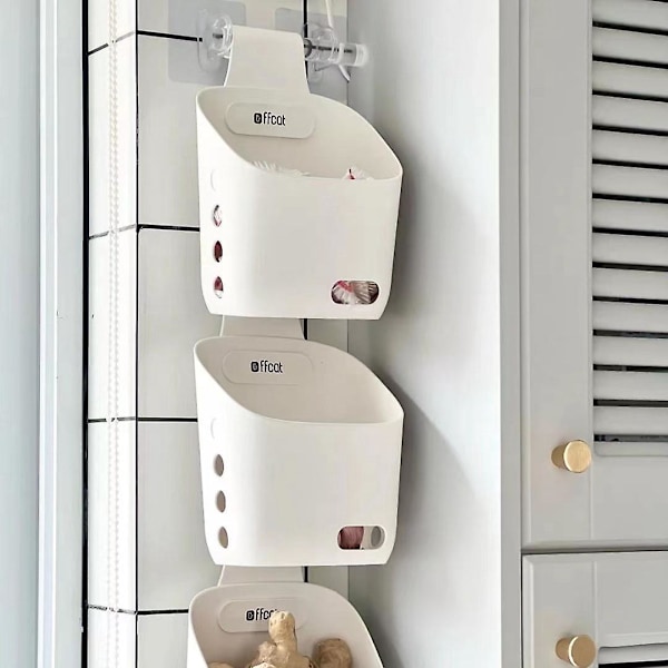 Gardinbrakettkroker uten boring, selvklebende gardinstangbraketter (sett med 4) 6*6CM