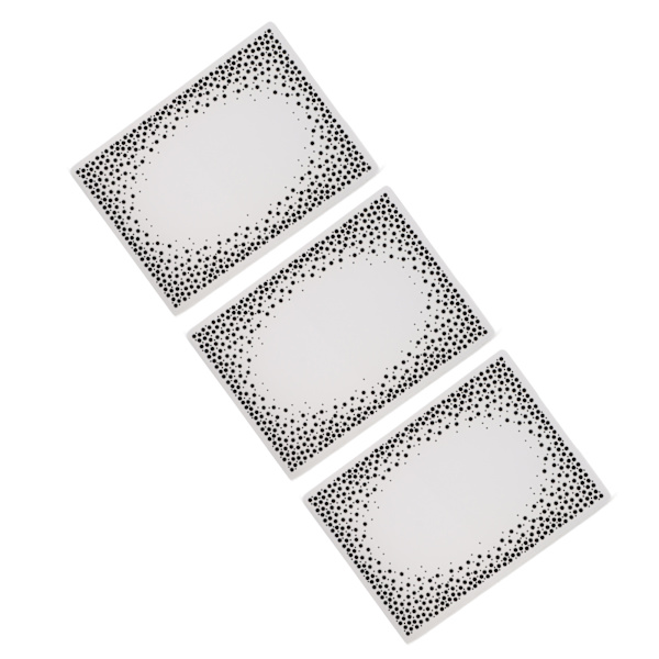 3 st präglingsmappar plastmaterial konkav konvex texturmallar för DIY-inbjudningar pappershantverk