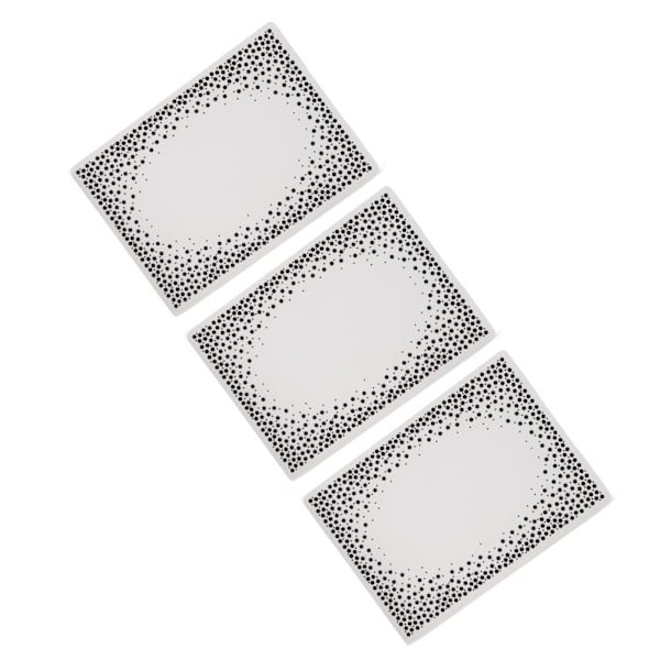 3 stk. Embossing-mapper i plastmaterial, konkav-konveks teksturmaler for DIY-invitasjoner, papirhåndverk