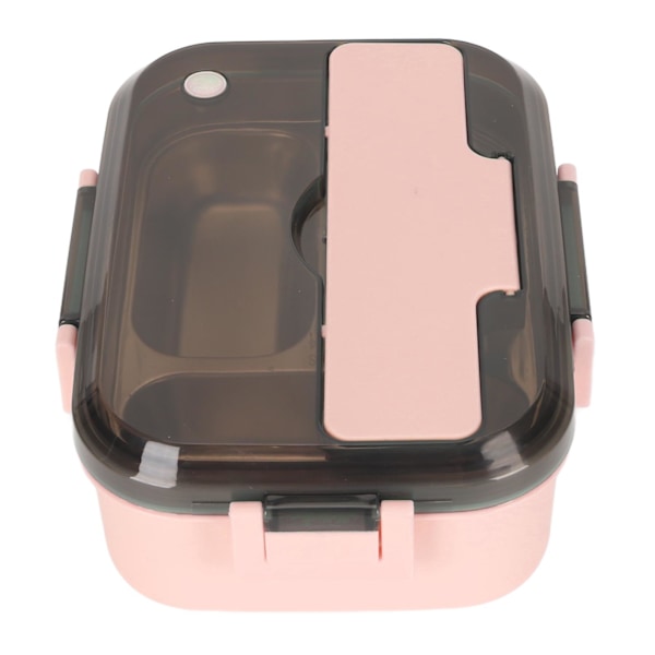 Rustfrit stål madkasse med spisepinde ske termisk isolering Bento madkasse til kontor picnic pink 3 rum