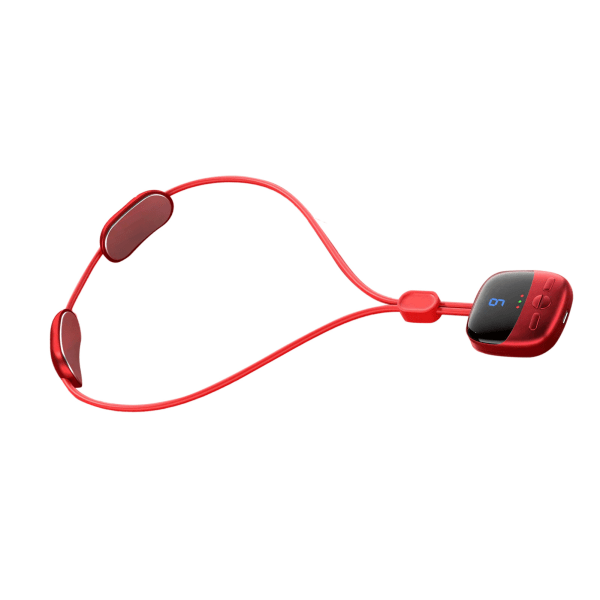 Mini kaulakoru kaulahierontalaite 4 tilaa 9 voimaa 3 vaihdetta Hot Compress Dual Pulse älykäs riipus hierontalaite punainen