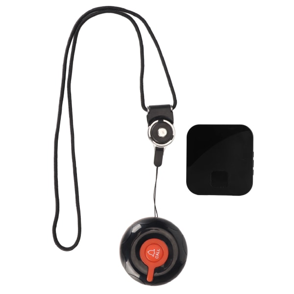Smart Call System 1 Lähetin 1 Vastaanotin Langaton hoitaja Hakulaite SOS-soittopainike LED-valomuistutuksella 100-240V EU-pistoke
