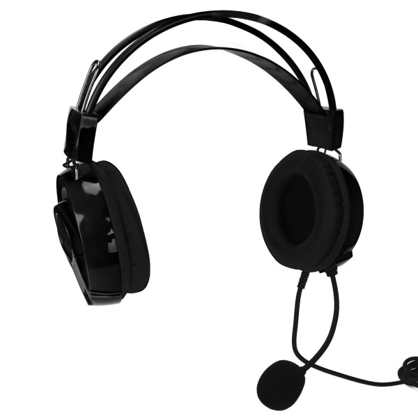 Pelikuulokkeet langalliset Mukavat moniväriset RGB-kuulokkeet ympärisuuntaisella mikrofonilla, musta