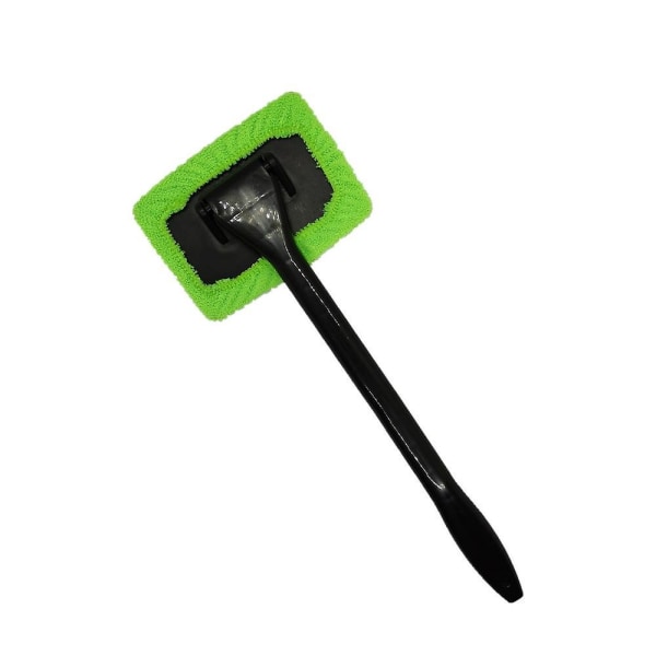 Langt skaft til bilruderensebørste med grønne værktøj til rengøring af autoruder (39 * 13 * 9 cm)