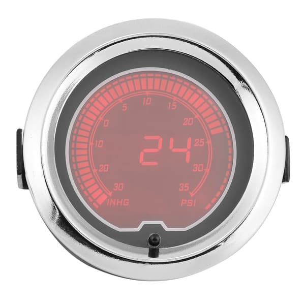 2in/52mm Universal 7 farveskift bil turbotryksmåler 10000RPM LCD-display eftermontering