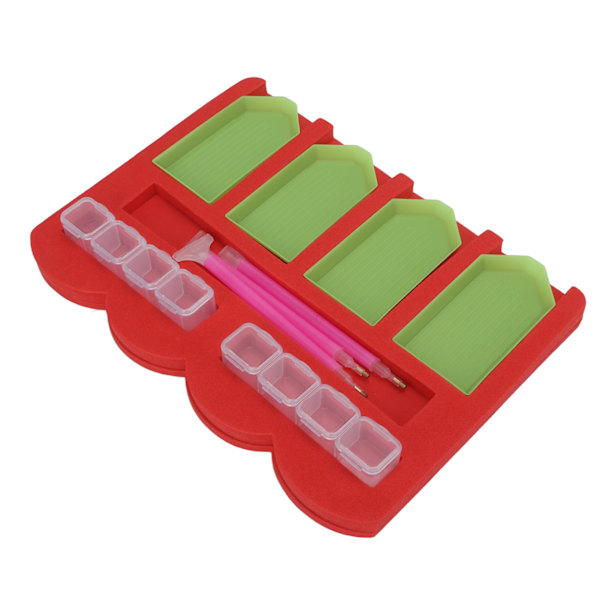 Rhinestone Painting Tools Containers Portable DIY Rhinestone Painting Crafts Sponge Tray Storage Holder Kits