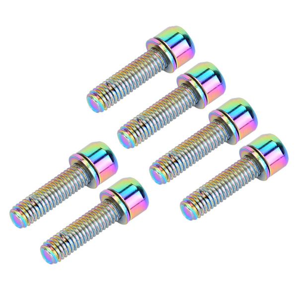 6 stk M5x25mm titanium legering cykelflaskebeslag opbevaringsstativ Bolt Cykeltilbehør (farver)