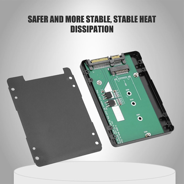 Aluminiumlegering M.2 NGFF til SATA Harddiskboks SDD Kabinett for Desktop Notebook 7MM 2280