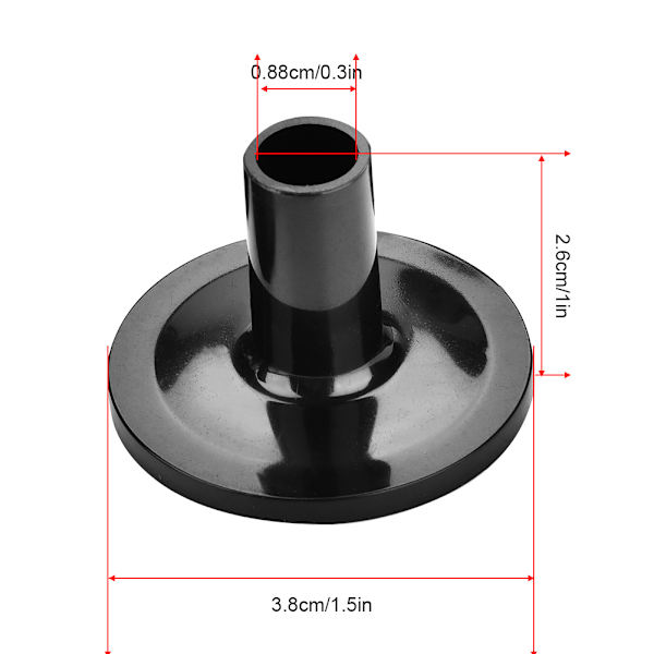 Kannettavat muoviset rummun symbaaliholkit - 8 kpl set , musta