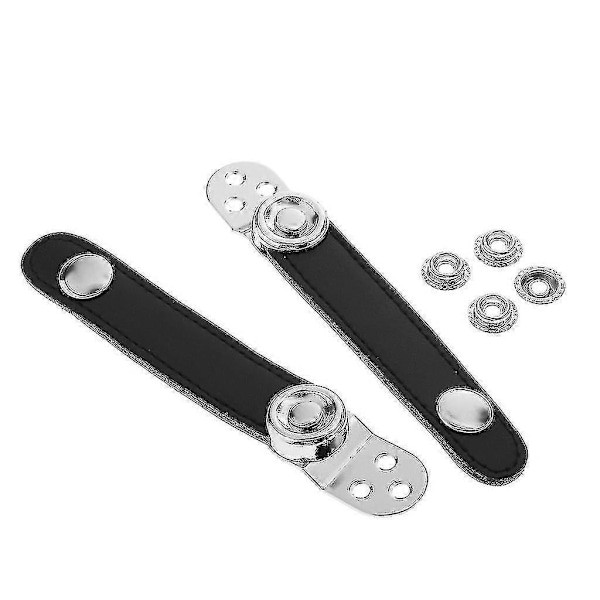2 Stycken PU Läder Dragspelsbälg Remhållare Spännen Remmar Dragspel Blåsinstrument Delar Tillbehör 8.4cm