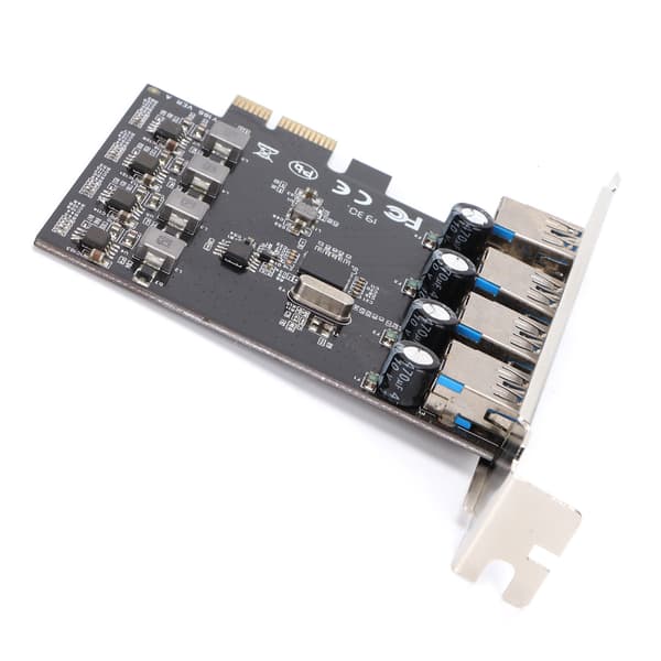PCIE Express-adapter Superspeed 4-porter PCI-E til USB 3.0 grafikkutvidelseskort for stasjonær PC