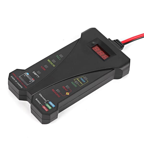 Bilbatteridetektor Digital Display 12V LED Batteritestare Analysator Diagnostikverktyg