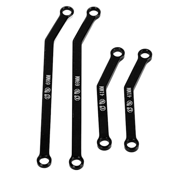 Høy klaring RC chassis koblinger sett for AXIAL SCX24 1/24 RC Crawler Bil Aluminiumlegering RC Styrestenger Trekkstenger Svart