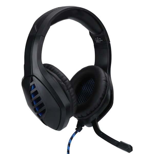Kuulokemikrofonit J1 Head Band -tyyppiset kuulokkeet Peliluurit 50 mm stereokaiutin mikrofonilla Musta ja sininen