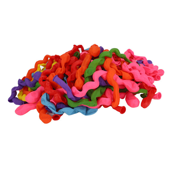 100 stk Latex spiralballoner sikre ugiftige holdbare udsøgte farve naturlige lange balloner til fest bryllup hjem