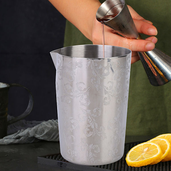 500 ml holdbart rustfrit stål bar øl cocktail blanding kop bred mund krus