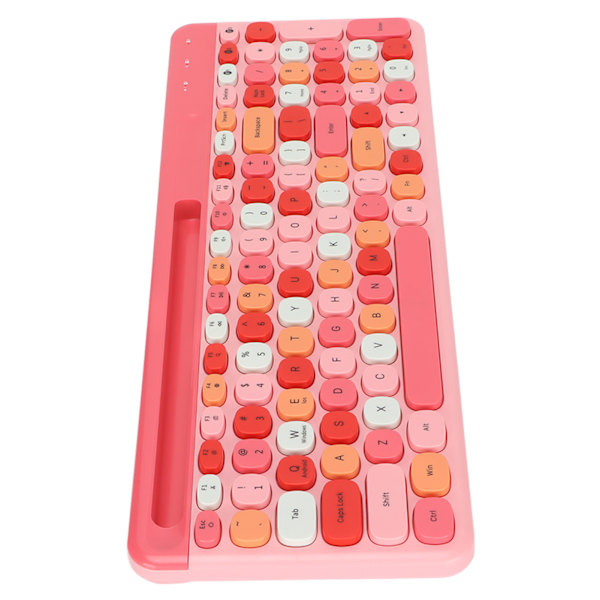Trådløst tastatur Mini 100 taster Smart strømsparende fargerikt datatastatur for Windows for IOS for AndroidPink