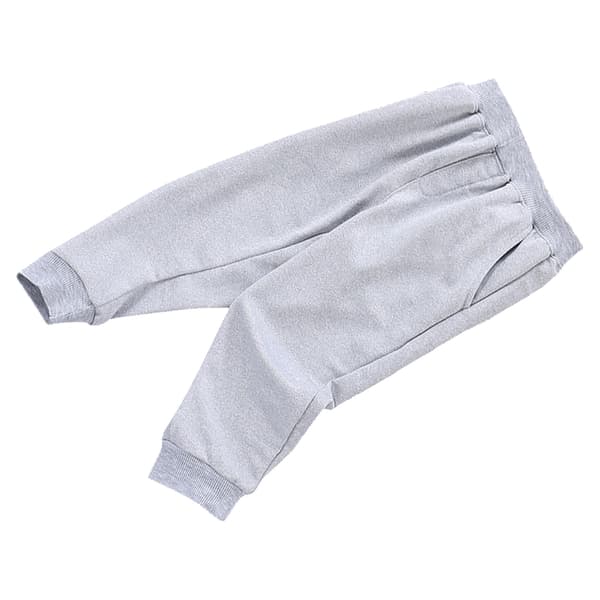 Børne-sweatpants Elastisk talje Løs pasform Unisex Afslappede lange bukser med sidelommer Grå 80