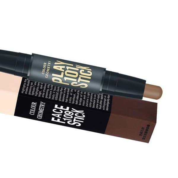 Highlighter Stick Dubbelsidig Vattentät Brightener Highlighter Smink Konturstift Typ 2