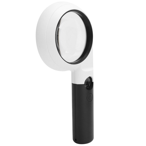 Håndholdt forstørrelsesglass 5X hovedlinse 20X sekundær linseforstørrelse med 11 LED for lesing