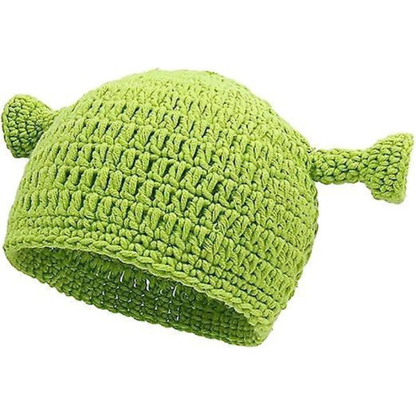 Hyggelige håndstrikkede uldbeanies - grønne huer til vintercosplay