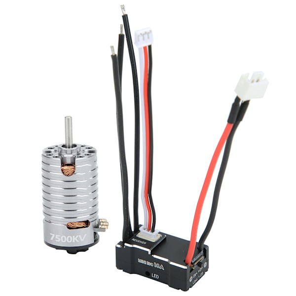 1410 Børsteløs Motor 18A Sort ESC RC Udskiftningstilbehør Reservedel (Titanium Farve 7500KV )