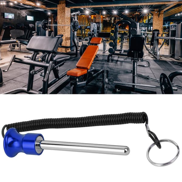 Magnetisk viktstapelstift med dragrep, styrketräningsutrustning, tillbehör, blå