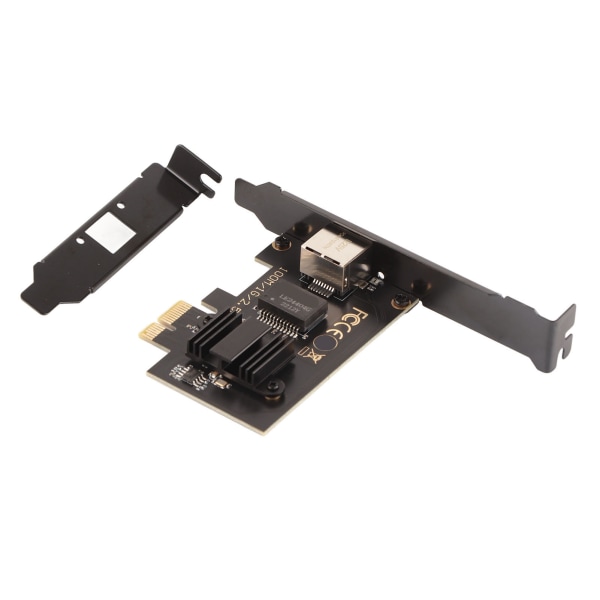 2,5G Gigabit Internett-kort I225 V-brikke God varmespredning PCIE-grensesnitt Black Single Port Ethernet Adapter for Gaming