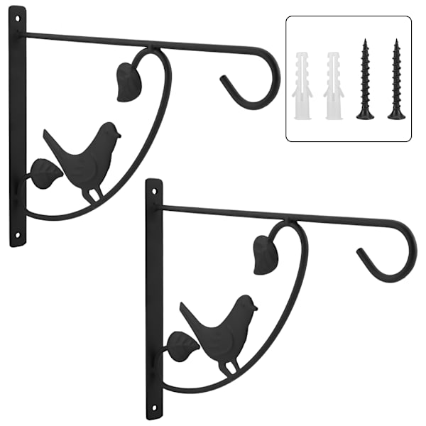 2 stk Sett Metall Antirust Study Veggmontert Potteplante Bracket Husholdning Hage