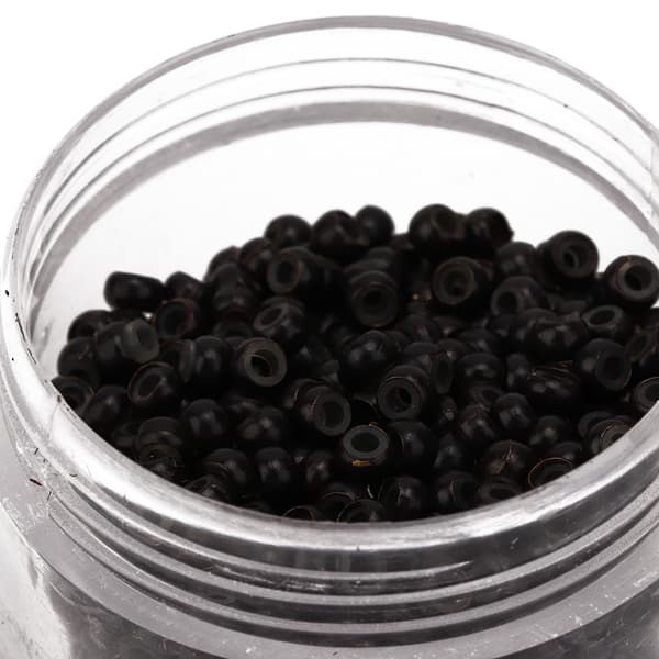 1000 stk. 3 mm x 2 mm Silikone Micro Links Ringe Perler Hårforlængerværktøj Mørkebrun