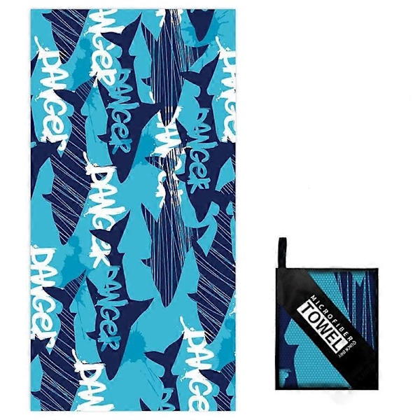 Store Strandhåndklæder - Dobbeltsidet Letvægts Strandhåndklæde 160x80cm med Netpose, Sandfrit Hurtigtørrende Strandhåndklæde ff t ZD