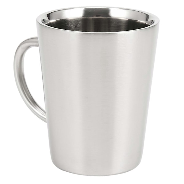 340 ml Rostfritt Stål Kopparpläterad Dubbla Lager Te Mugg Silver
