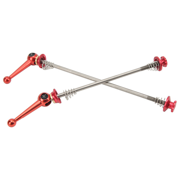 CANSUCC 2 stk Cykelhjulspyd Aluminiumslegering Quick Release Titanium Legering Stang til Mountainbikes Landevejscykler Rød